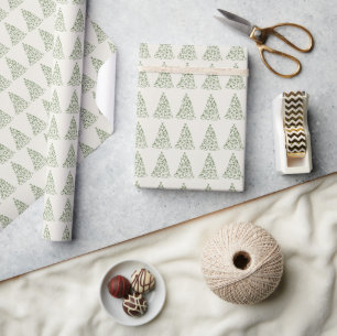 Modern Green Christmas Wrapping Paper