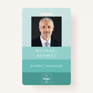 Modern Green Company Photo ID  ID Badge