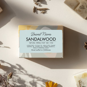 Modern green cosmetics soap ingredients label