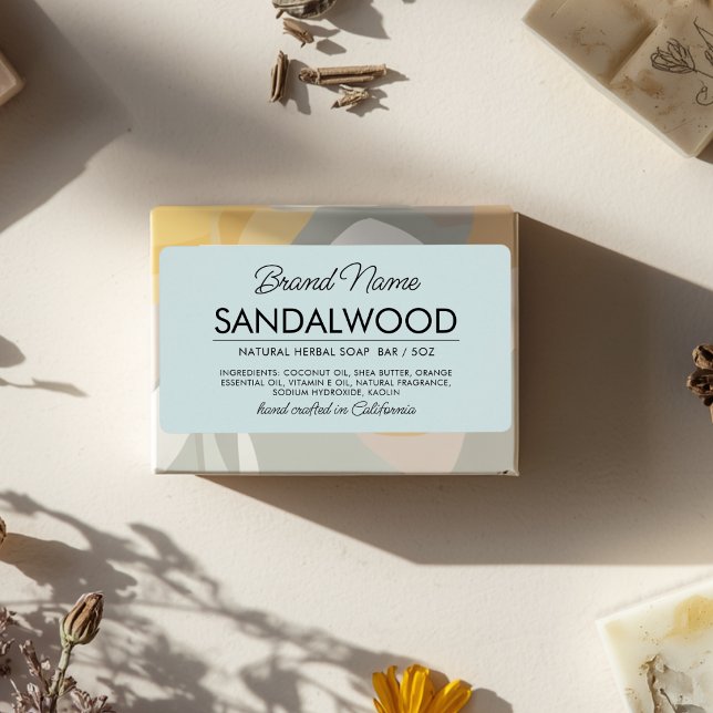 Modern green cosmetics soap ingredients label (Creator Uploaded)