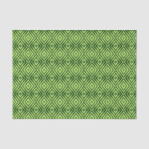 Modern Green Diamond Pattern Tissue Paper