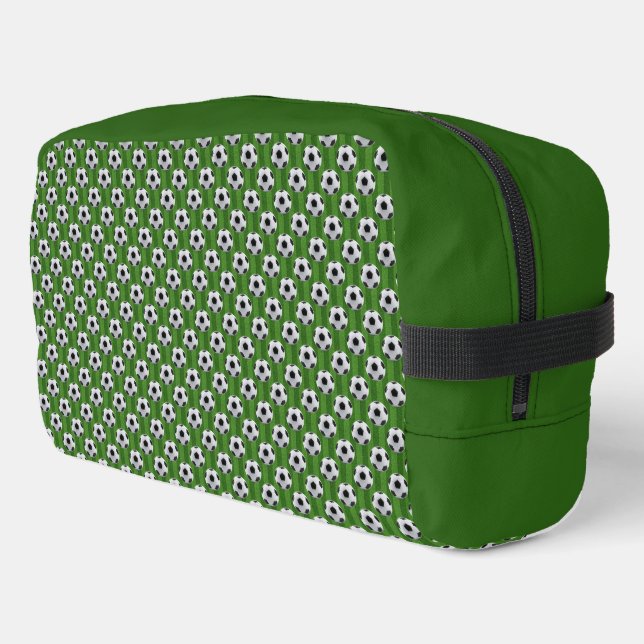 Modern Green European Football Pattern Dopp Kit (Left Corner)