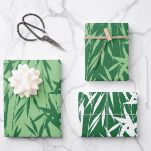 Modern Green Foliage  Wrapping Paper Sheet