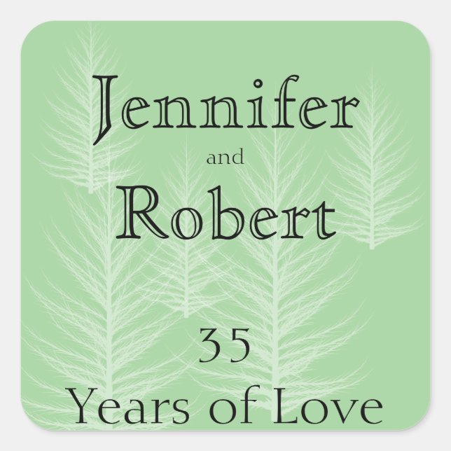 Modern Green Forest Envelope Seal (Front)