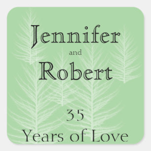 Modern Green Forest Envelope Seal