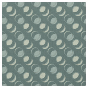 Modern Green Geometric Circle Pattern Fabric