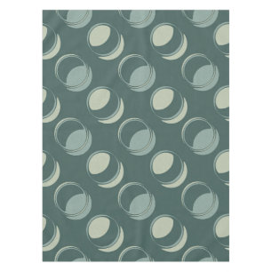 Modern Green Geometric Circle Pattern Tablecloth
