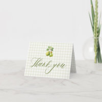 Modern Green Gingham Perfect Pair Bridal Shower