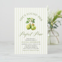 Modern Green Gingham Perfect Pear Bridal Shower