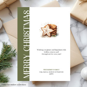 Modern Green Gold Holiday Greetings Digital Card
