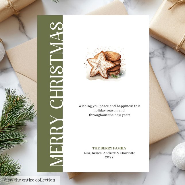 Modern Green Gold Holiday Greetings Digital Card (Modern Green Gold Holiday Greetings Digital Card)