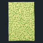 Modern Green Gold Leopard Pattern Animal Print Tea Towel<br><div class="desc">Decorate your kitchen with this cool towel. Makes a great housewarming,  birthday  or wedding gift! 
You can customise it and add text too.
Check my shop for lots more colours and patterns!</div>