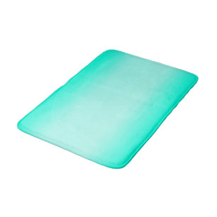 Modern Green gradient Watercolor nature pattern Bath Mat
