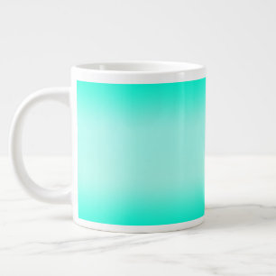 Modern Green gradient Watercolor nature pattern Large Coffee Mug