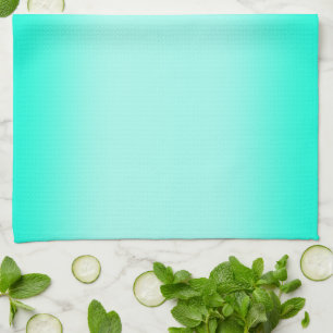 Modern Green gradient Watercolor nature pattern Tea Towel