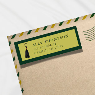 Modern Green Graduation Cap Tassel 