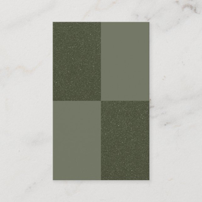 Modern Green Grid Business Card – Customisable (Front)
