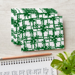 Modern Green Grid Wedding Envelope