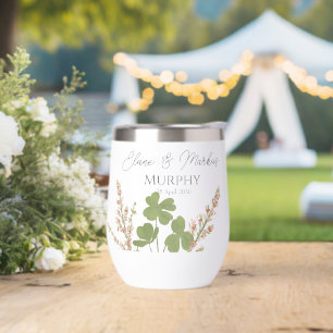 Modern Green Irish Leaf Clover Wedding