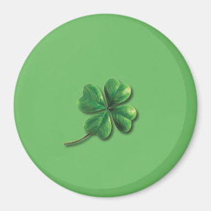 Modern Green Irish Shamrock Magnet