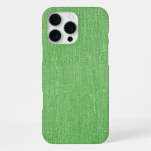 Modern Green Jute Pattern iPhone 16 Pro Max Case