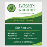 Modern Green Landscaping Lawn Care Business Card<br><div class="desc">A professional landscaping business card template featuring a clean two-tone green wave design,  bold typography,  and space for both services and contact details. Ideal for landscapers,  lawn care,  gardeners,  and outdoor service professionals. Fully customisable and print-ready to help your business stand out.</div>