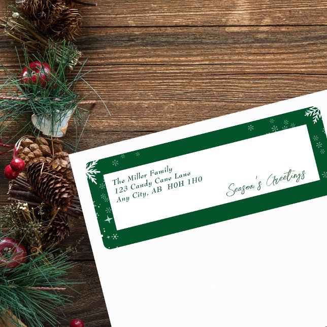 Modern Green Line Return Address Labels (Creator Uploaded)