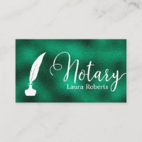 Modern Green Loan Signing Agent Business Card