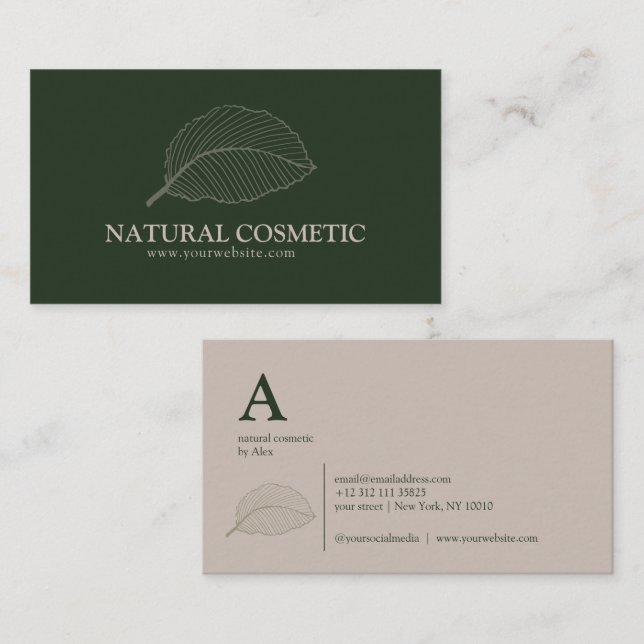 Modern Green Logo Business Card (Front/Back)