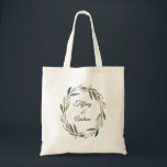 Modern Green Olive Leaf Wreath Wedding Gift Favour Tote Bag<br><div class="desc">Modern Green Olive Leaf Wreath Wedding Gift Favour

 Matching collection in Niche and Nest store. Artwork by www.EssemCreatives.etsy.com See matching collection</div>