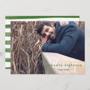 Modern Green Painted Stripes Class Of Invitations