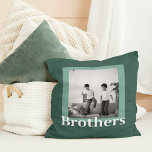 Modern Green | Photo | Brothers Gift Cushion<br><div class="desc">Modern Green | Photo | Brothers Gift</div>