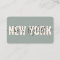 Modern green pink hair stylist script signature