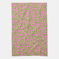 Modern Green Pink Leopard Pattern Animal Print
