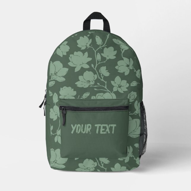 Modern Green Print Cut Sew Bag (Front)