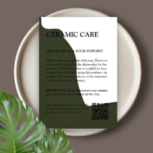 Modern Green Product Care Card