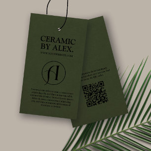 Modern Green Product Hang Tag Card