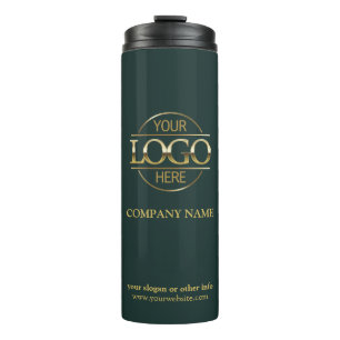 Modern Green Promotional Company Business Logo Thermal Tumbler