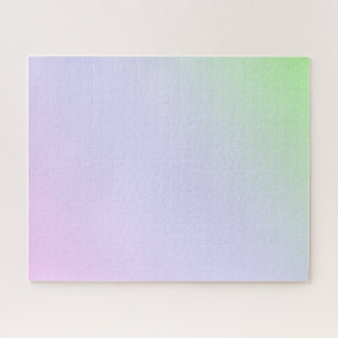 Modern green purple gradient Watercolor Rainbow Jigsaw Puzzle