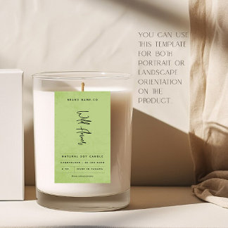 Modern Green Rustic Label
