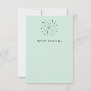 Modern Green Spiral Dot Elegant Card