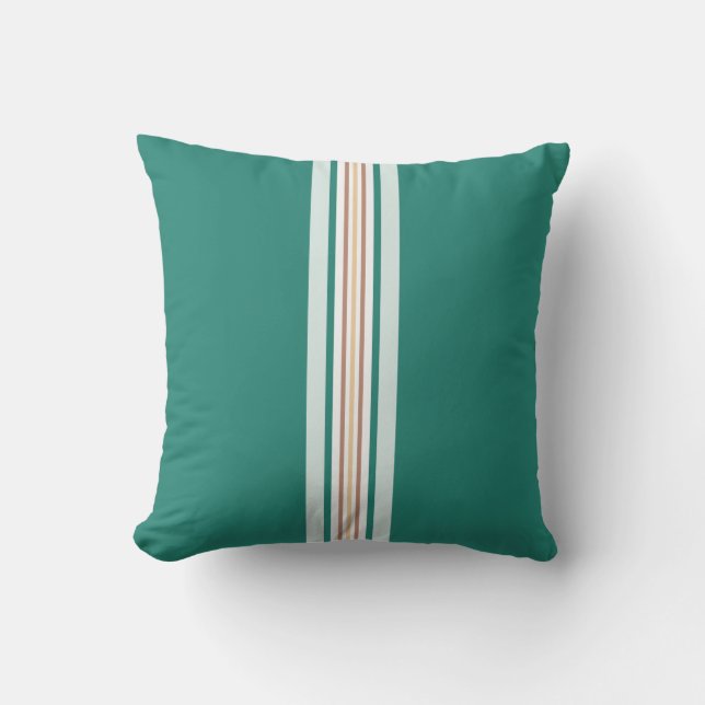 modern green stripes design cushion (Front)