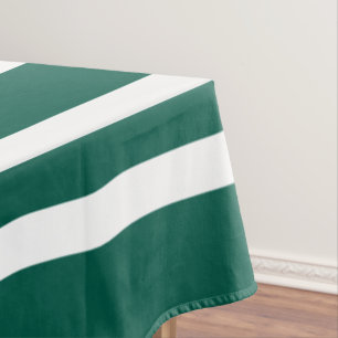 Modern Green Stripes Pattern Tablecloth