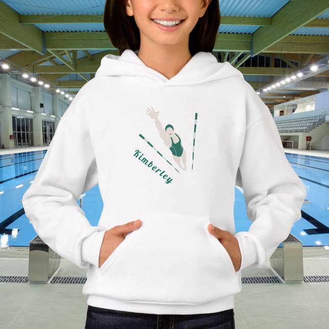 Modern Green Swimmer Illustration Swimming Theme   (Creator Uploaded)