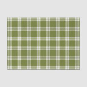 Modern Green Tartan Plaid Tissue Paper
