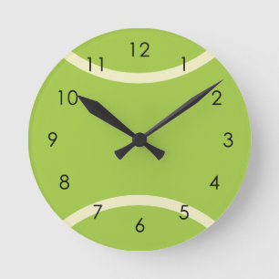 Modern Green Tennis Ball Gift Round Clock