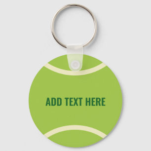 Modern Green Tennis Ball Party Key Ring