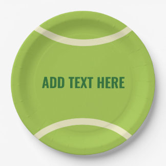 Modern Green Tennis Ball Party Paper Plate