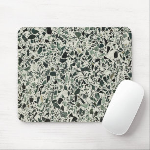 Modern Green Terrazzo Mouse Pad