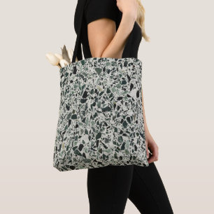 Modern Green Terrazzo Tote Bag